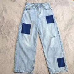 パッチワーク デニムパンツ ライトブルーZARAのサムネイル