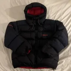 Marmot フード付きダウンジャケット 黒/赤
