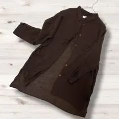 レプシィム　ロングシャツ　長袖　薄手　ブラウン　1260c