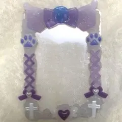 冥界風　ホイップトレカ　デコ　白✖︎紫