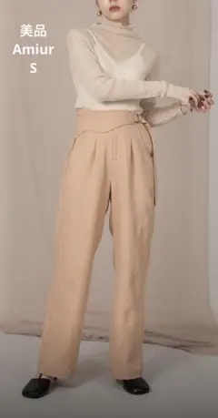 【翌日発送】美品☆Amiurエミレ ストレートパンツ カジュアル オレンジ Sのサムネイル