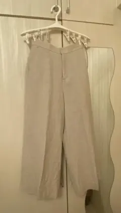 フレイアイディー　リネン混　ワイドパンツ