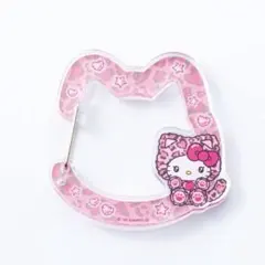 アクリルカラビナ　ハローキティ　ヒョウ柄　ピンク　アベイル　サンリオ