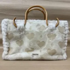 サマンサタバサ Samantha Thavasa ファーバンブーハンドバッグ