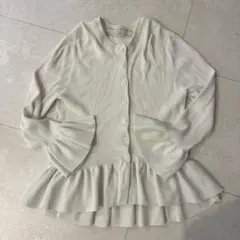 GU ペプラムカーディガン ホワイト