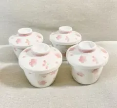 桜柄 蓋つき　茶碗蒸し椀　4客セットのサムネイル