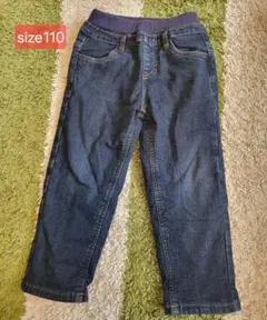 110サイズ デニムロングパンツ あったか裏地