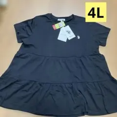 US POLO ASSN しまむら 黒 半袖 Tシャツ 4L Aラインのサムネイル