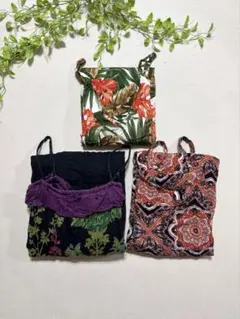 キャミワンピ 3点セット 海　リゾート　花柄　夏　まとめ売り