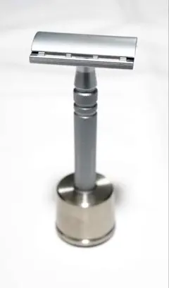 【極美品】フェザー 特撰 両刃オールステンレスレザー スタンド付