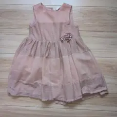 H&M ピンク ストライプドレス