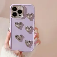 iPhone15plus ケース  15plus　ハート　韓国 ソフト素材