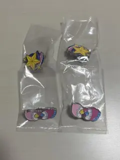 アイカツ　カツパラ　ピンズコレクション　あかりリボン　スターライト学園校章　4点