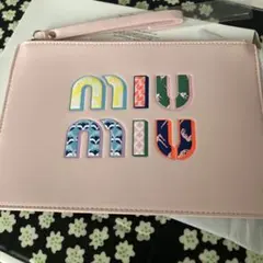 MIUMIU ミュウミュウ　ノベルティポーチ レインボーマークのサムネイル