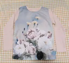ザラキッズ【ZARA GIRLS　花プリント　長袖Tシャツ】６−７歳