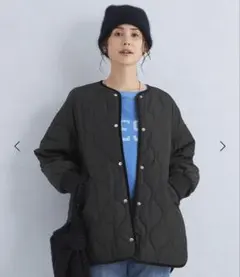 グリーンレーベルリラクシング　リバーシブルキルティングブルゾン