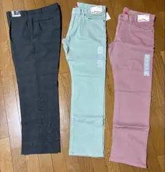 【‼️UNIQLO スリムフィットミントグ リーンピンクのチノパンスラックス】