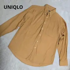 オールド　ユニクロ　UNIQLO　ベージュ コーデュロイ 　長袖シャツ　Lサイズ