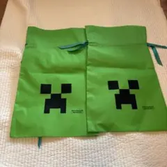 Minecraft クリーパー ショップ袋 ラッピング袋　2つ