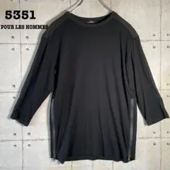 【美品】5351プールオム　七部袖　サイドジップ付き　カットソー　Tシャツ