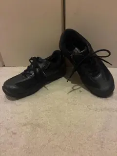 アサヒメディカルウォーク サイドジップ ウォーキングシューズ ブラック 黒 23