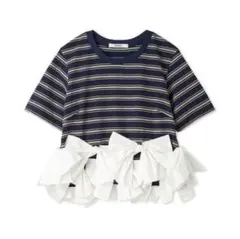 エンブロ ティアードコンビ ショートスリーブ ニット UNITEDARROWS
