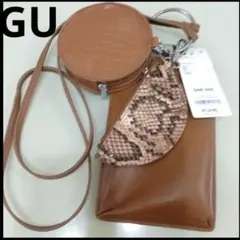 5050♡GU ジーユー WOMEN アクセサリーポーチラウン 36 BROWN