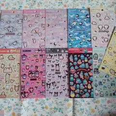 ダイソーサンリオ箔押しシール11枚セット①