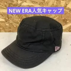 NEWERAキャップ黒ロゴ刺繍メンズ帽子(よ92)