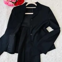 極美品　コムサイズム　セットアップスーツM　ブラック　スカート　レディース