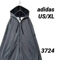 adidas アディダス ジップアップ パーカー グレー 4XO アームロゴ