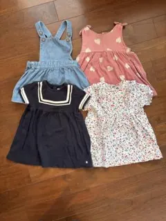 PETIT BATEAU プチバトー　ワンピース　4点セット　12m 74センチのサムネイル