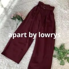 apart by lowrys カジュアルワイドパンツ　パープル　M ベルト付き