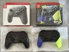 任天堂スイッチ　プロコントローラー　2個セット　スプラトゥーン　ブラック
