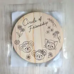 【新品未開封】ディズニーダッフィー　スーベニア　木製コースター