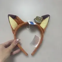 即日発送　上海ディズニー ズートピア ニック カチューシャ 正規品