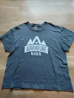 USA古着 ADVENTURE KIDS Tシャツ XL グレー オーバーサイズ