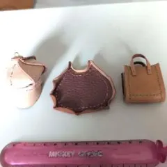 ミニチュアバッグチャームキャップ バッグ トレーベージュ 手作り
