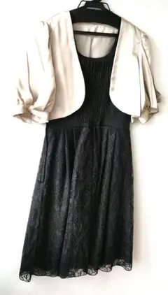 美品　パーティードレス　ボレロ付　ブラック　Sサイズ