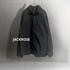 極美品/日本製 Luv maison ペイズリー切替 ストレッチシャツ 黒 44のサムネイル