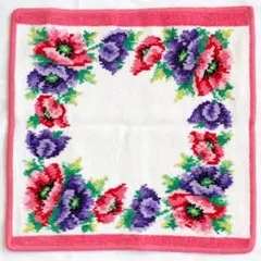 新品未使用 フェイラー ハンカチ モーン 30×30 白アザレア