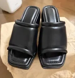 GU プラットフォームミュール　サンダル ブラック　XL