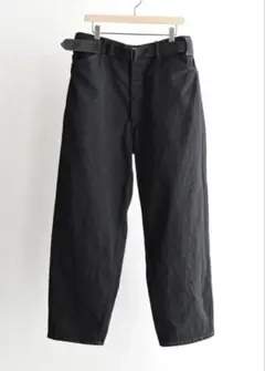 COMOLI 26ss ブラックデニムベルテッドパンツ コモリのサムネイル