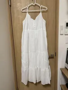 【ユニクロ】ホワイトキャミワンピース ロング