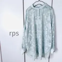 あおあおさま ＊美品＊rpsシアーフラワージャガードブラウス シアーシャツ 花柄