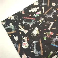 USAコットン ロバートカフマン Make it Sew ソーイング　ブラック