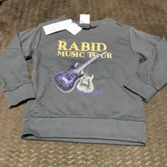 男の子薄手トレーナー120㎝ ギター　グレー