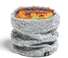 着脱しやすい ✨ネックウォーマー 裏ボア素材 保温 男女兼用 グレーベージュ