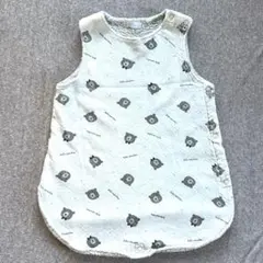 クマ柄 ノースリーブ ボア　スリーパー　bebe reduction