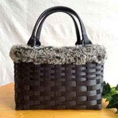 エコクラフト ファーバック かごバッグ メルカドバッグ 手提げ鞄 ギフト 軽量